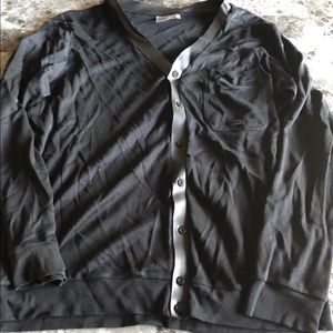 WESC SKATE CARDIGAN BLACK SWEATER TOP SIZE Large